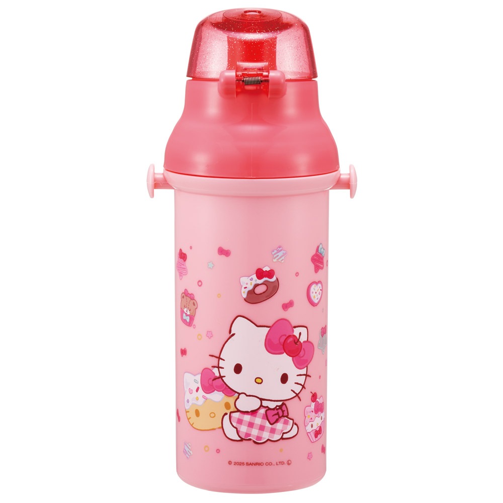 子供用 直飲み プラスチック 水筒 480ml ハローキティ ファンシー柄