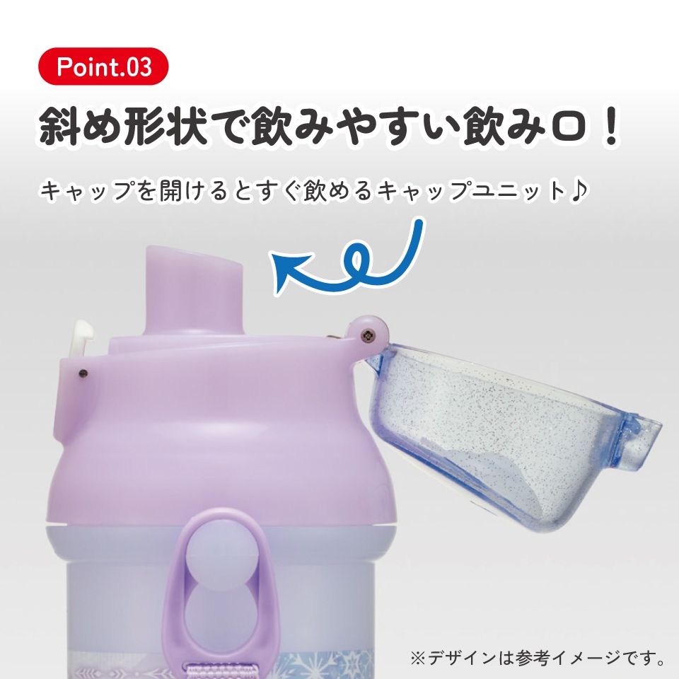 スケーター 水筒 キッズ ワンタッチ プラスチック 直飲み ボトル 子供