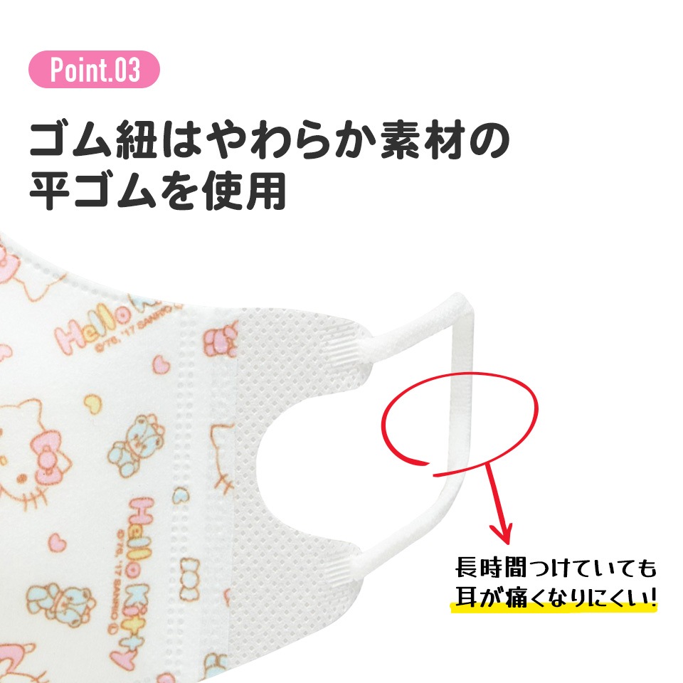 子供立体マスク Sサイズ/7枚入りハローキティ