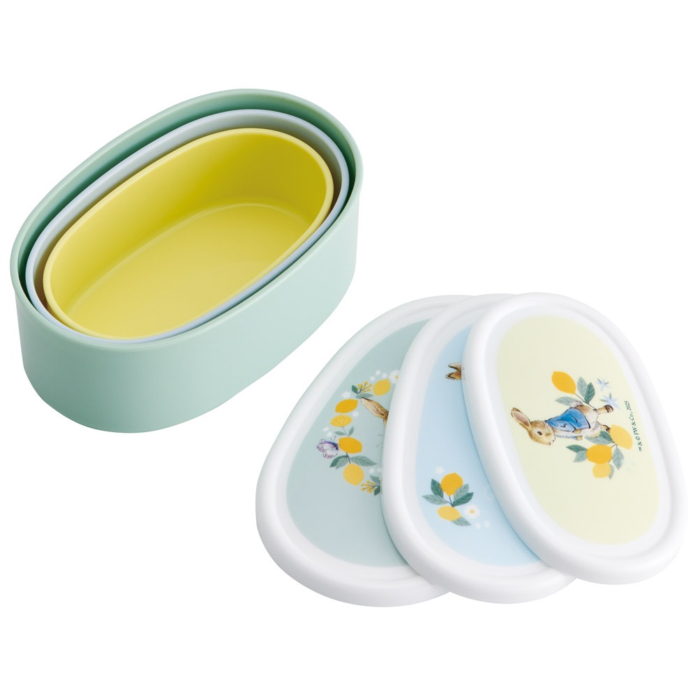 弁当箱 シール容器 抗菌 保存容器 3個セット ピーターラビット