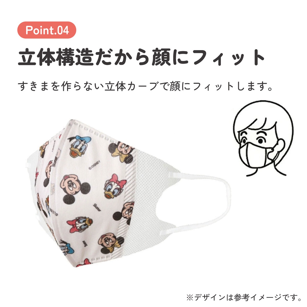 子供立体マスク Mサイズ/7枚入りミッキー＆フレンズ／MSKS3N_4973307625985