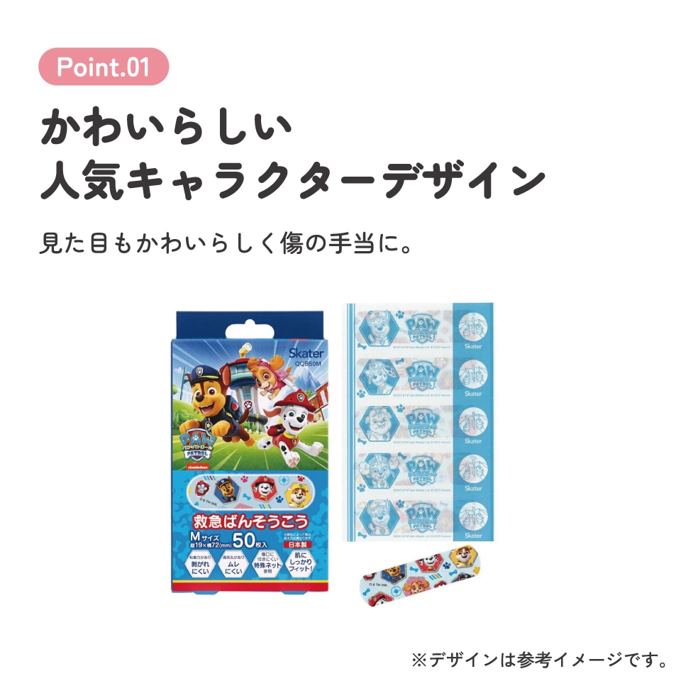 メール便対象品】 絆創膏 ばんそうこう M 50枚入り キャラクター 子供