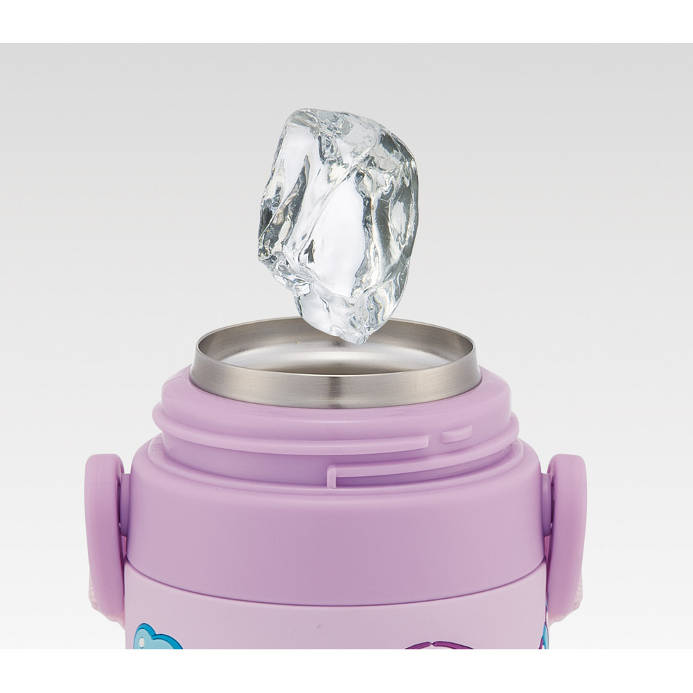 スケーター 水筒 立体プリント キッズ ワンタッチ 直飲み ステンレス