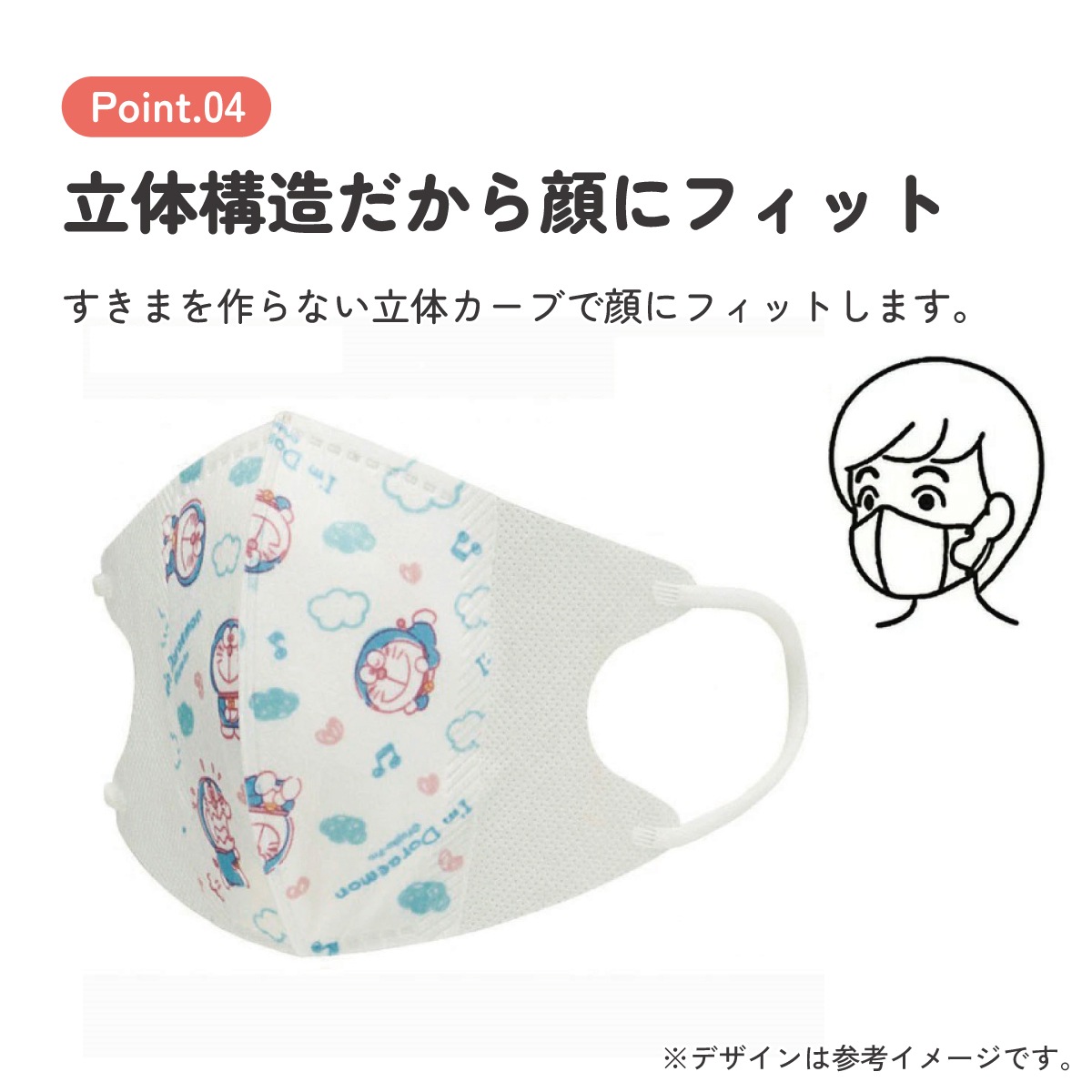 子供立体マスク Mサイズ/7枚入りドラえもん／MSKS3N_4973307626388