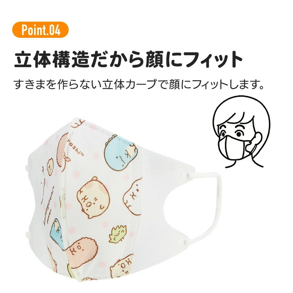 子供立体マスク Mサイズ/7枚入りまいぜんシスターズ＋