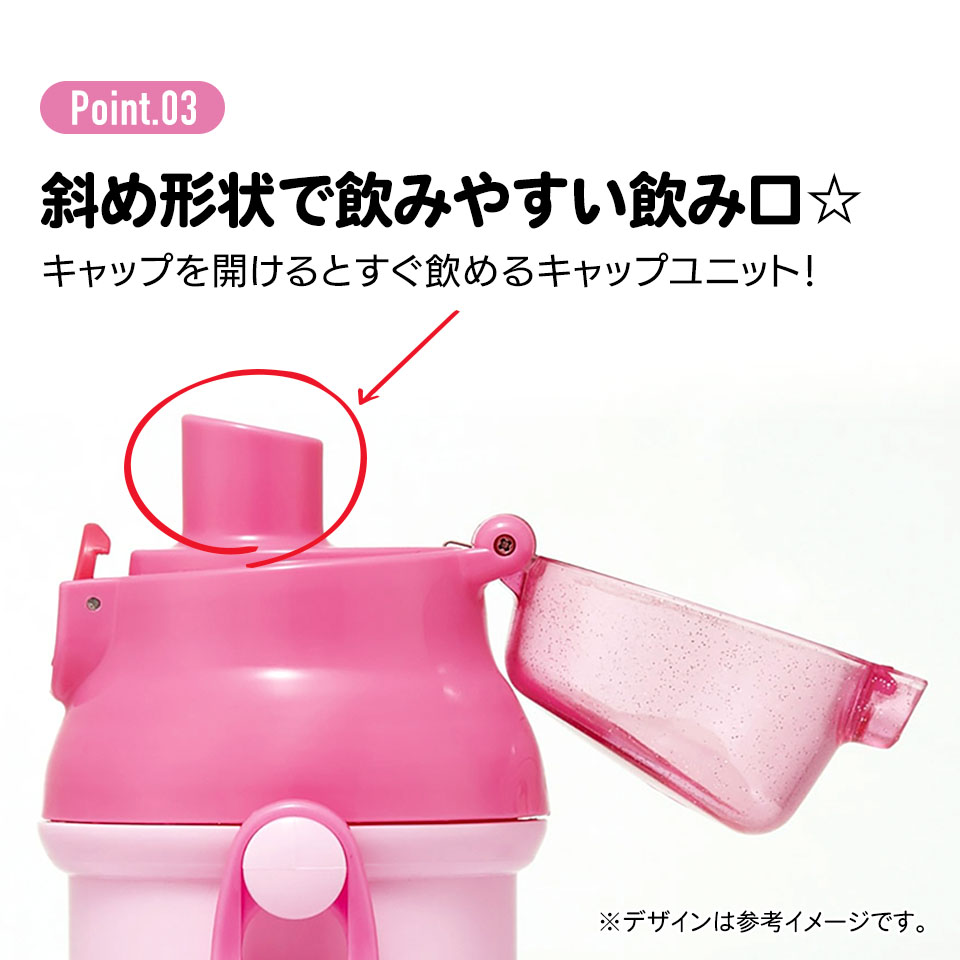 入園入学クーポン対象】子供用 直飲み プラスチック 水筒 480ml キミと