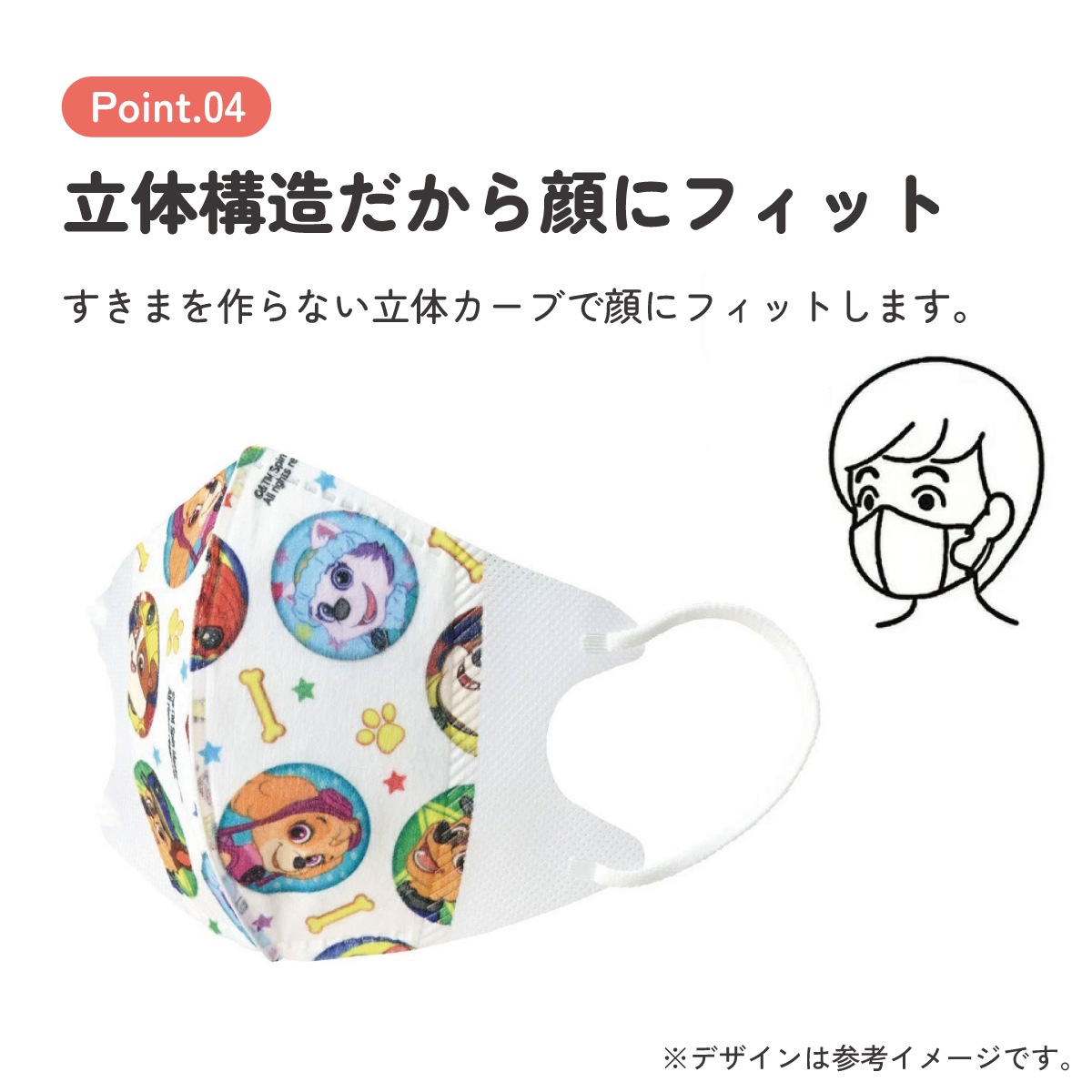 子供立体マスク Mサイズ/7枚入りパウ・パトロール／MSKS3N_4973307626623