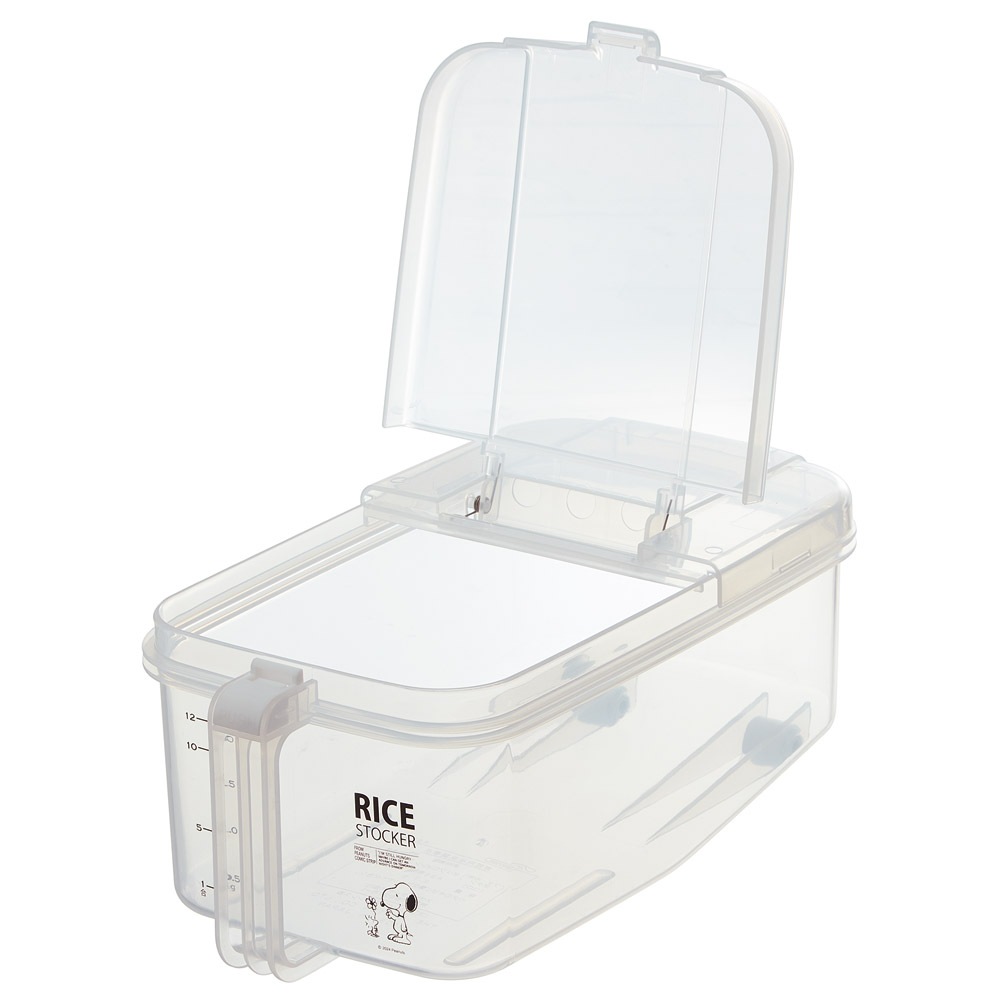 骨董 米びつ 冷蔵庫用 米びつ 横型 2.5kg 計量カップ付 日本製 ワンプッシュ