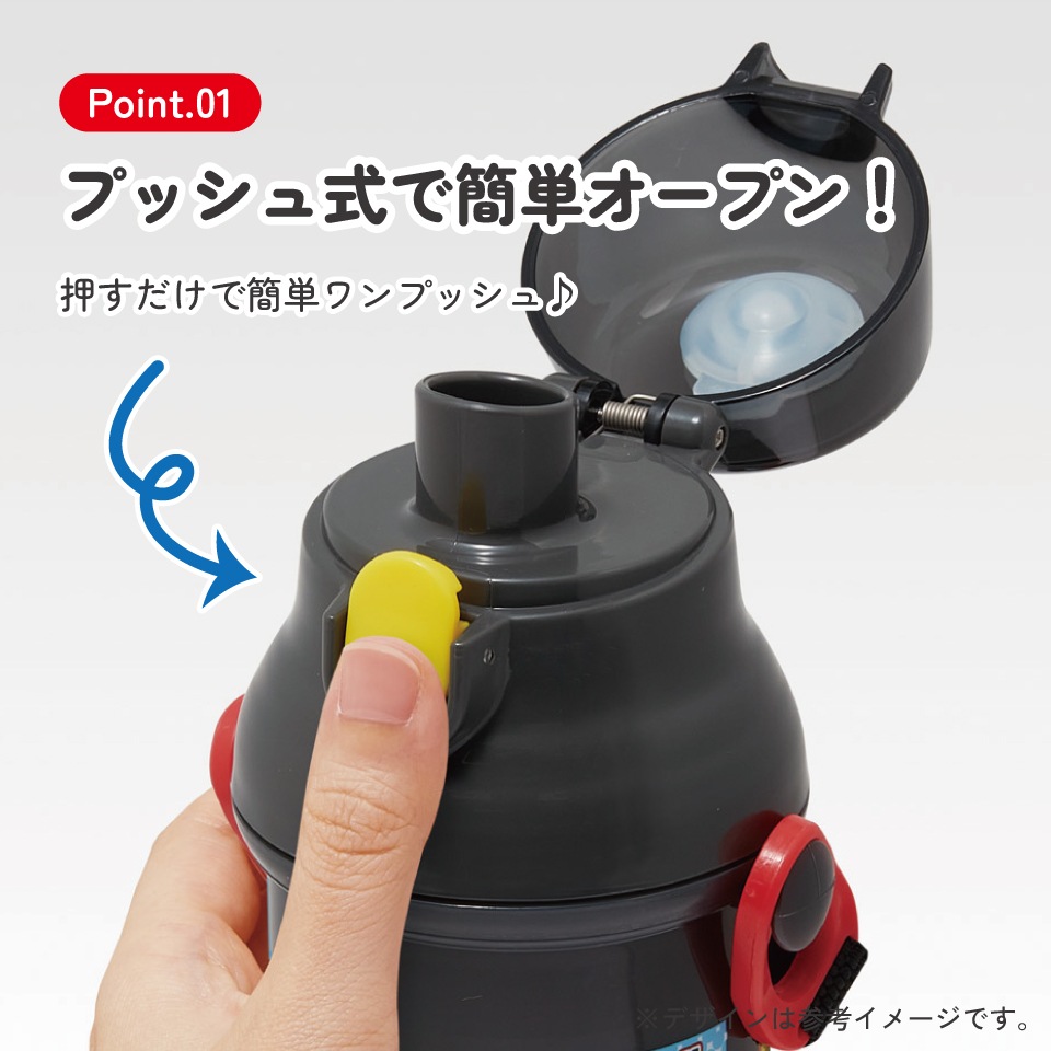 4/20までの特別価格】スケーター 水筒 直飲み 大容量 480ml ワンタッチ 