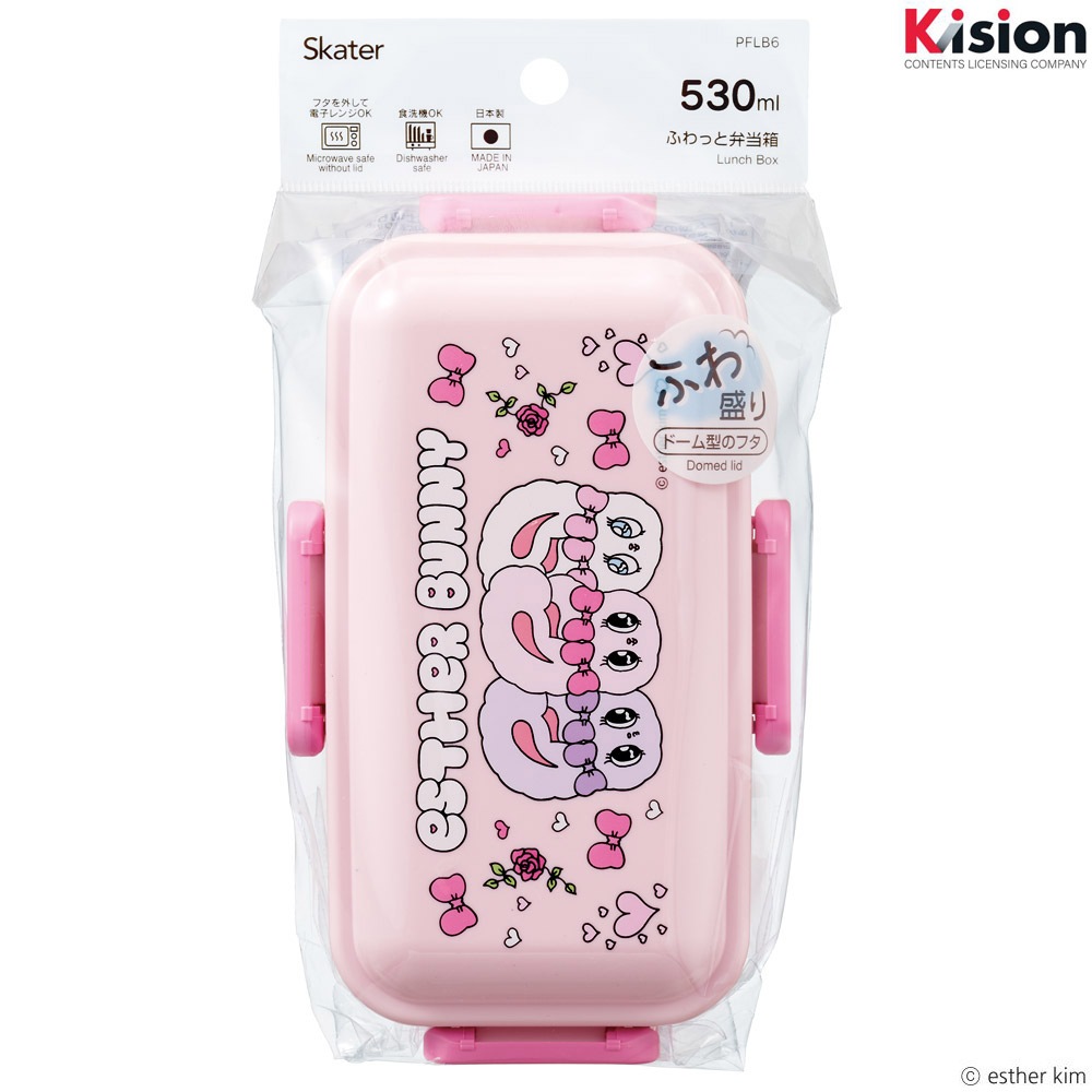 おかずがつぶれにくい ふわっと弁当箱 1段/530ml エスターバニー