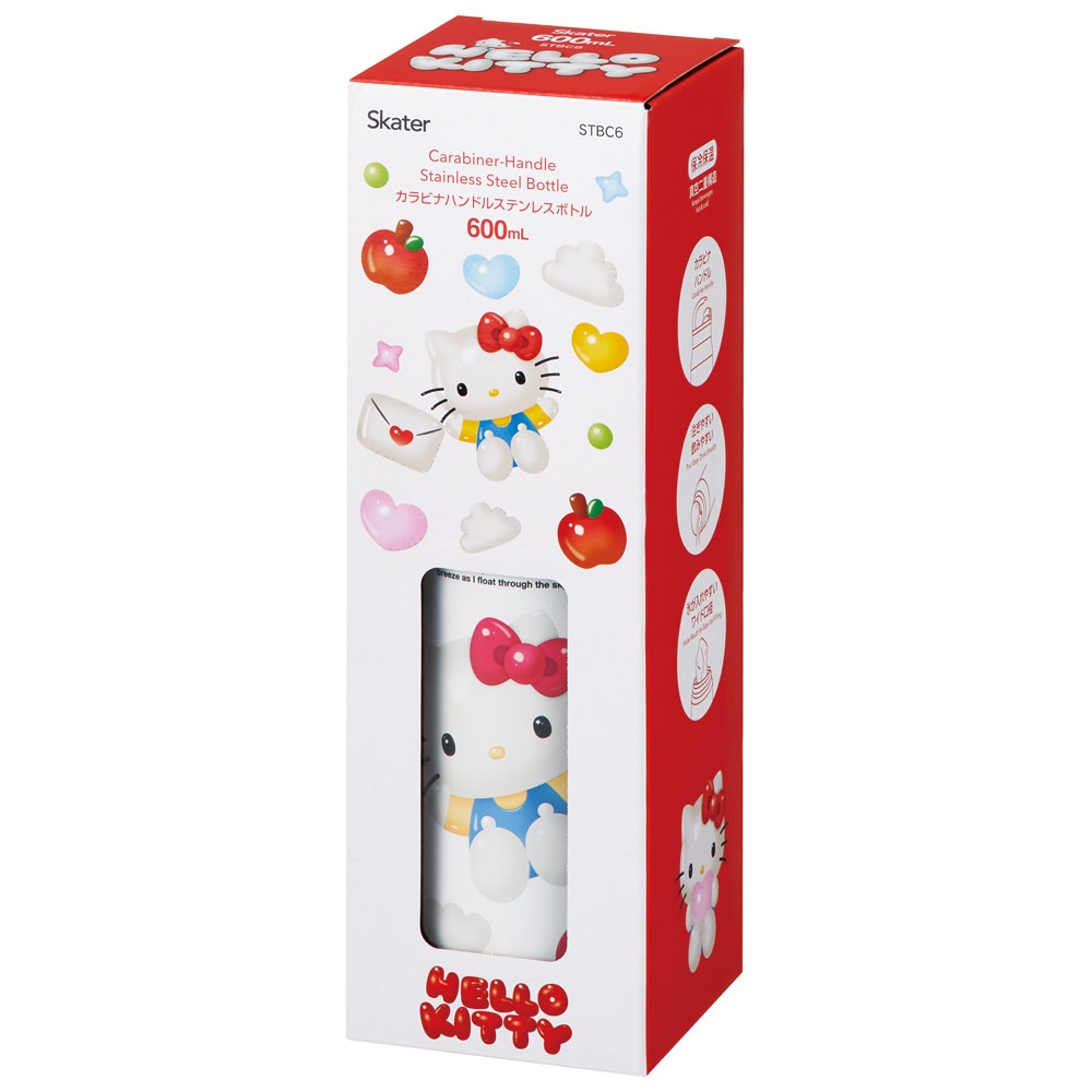 スケーター 水筒 600ml カラビナ ハンドル ステンレス ボトル 保温