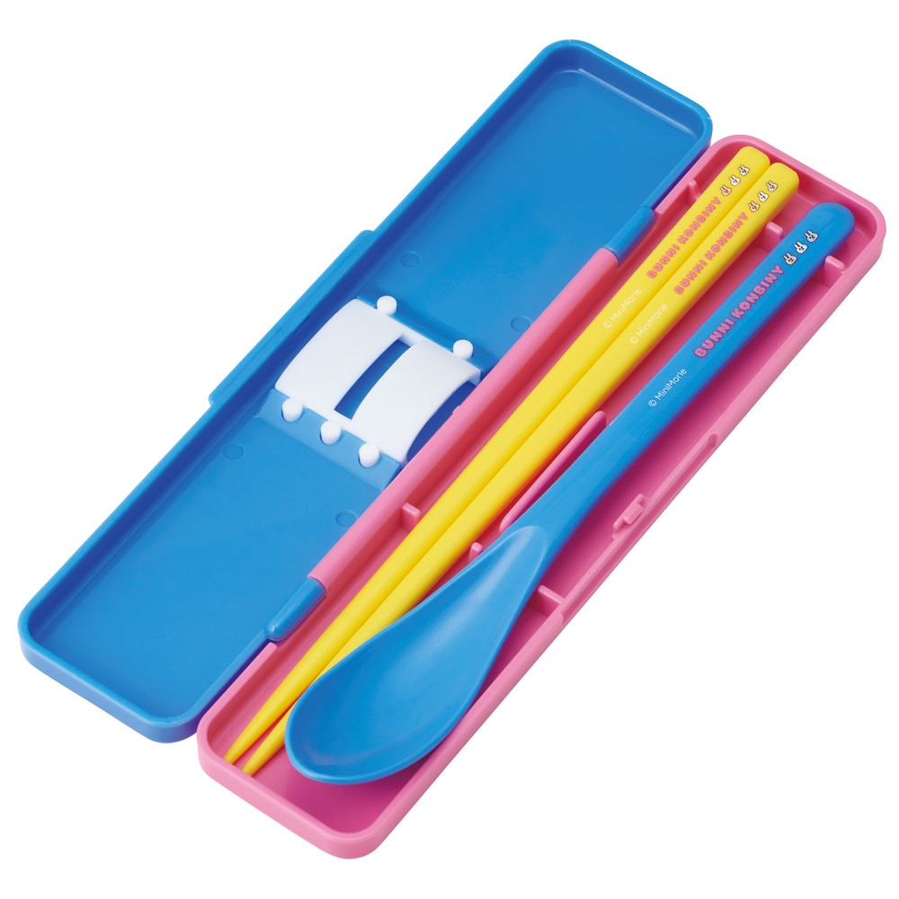 抗菌音が鳴らないコンビセット(箸・スプーン) 箸18cm バニーコンビニ