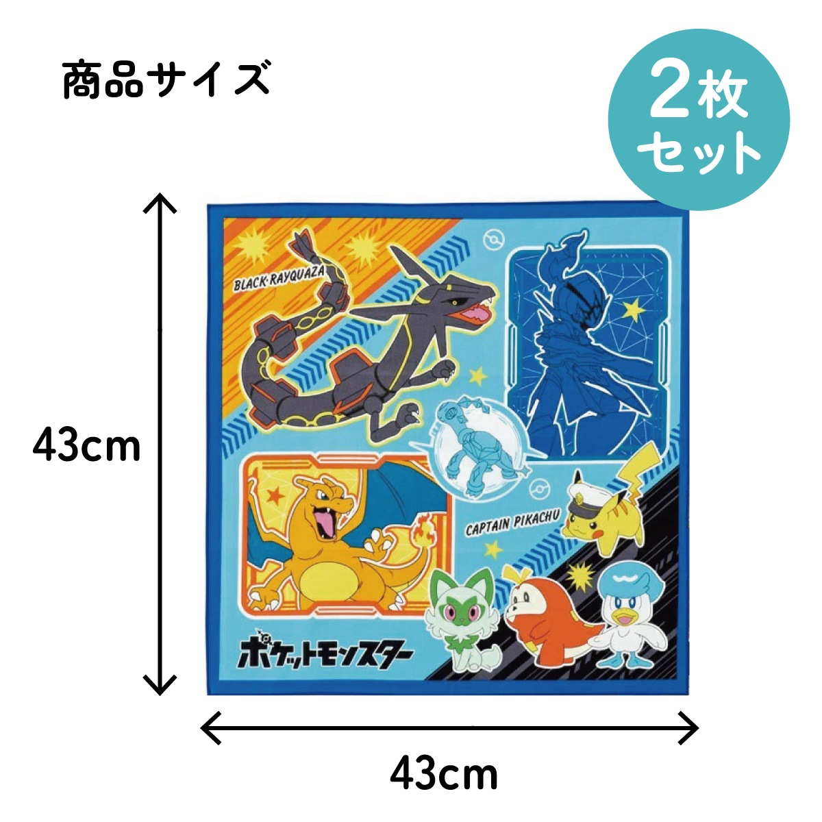 2000年代初頭発売　ポケットモンスター初期関連グッズ　ポケモン　ランチクロス ランチクロス 2枚セット ポケットモンスター24／KB4WN_4973307664885