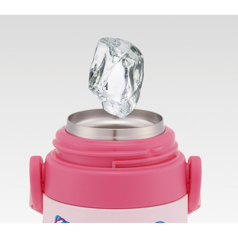 スケーター 水筒 立体プリント キッズ ワンタッチ 直飲み ステンレス