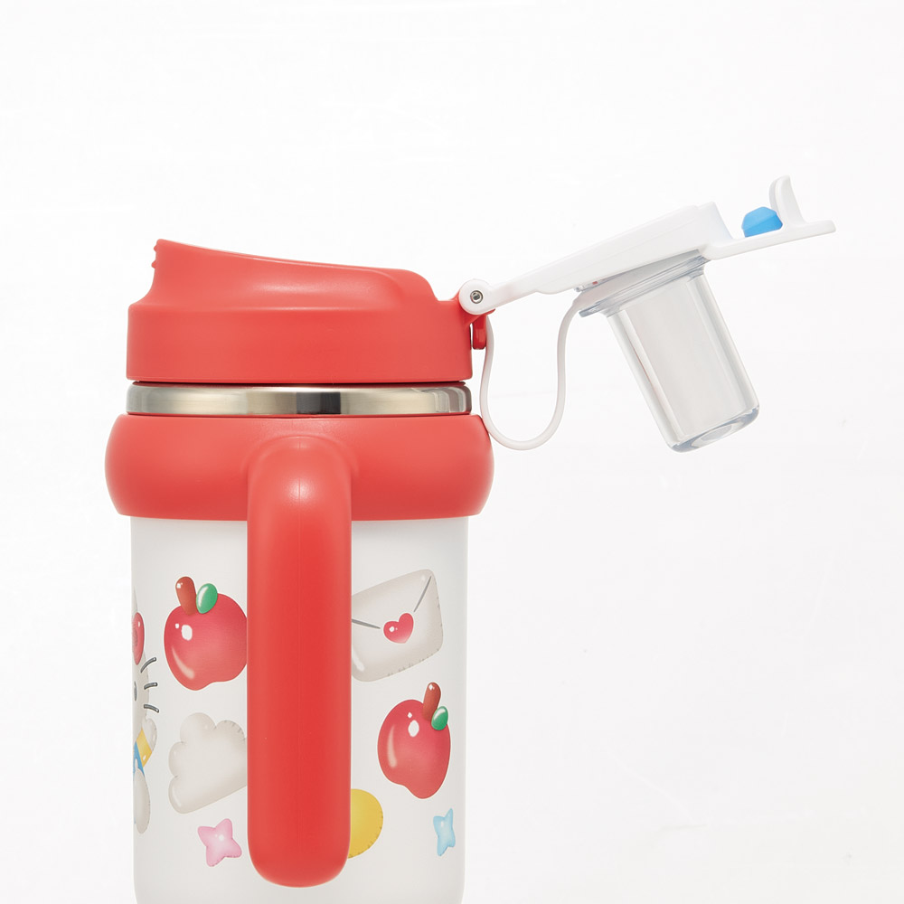 スケーター ハンドル付 タンブラー 830ml ストロー ステンレス ボトル