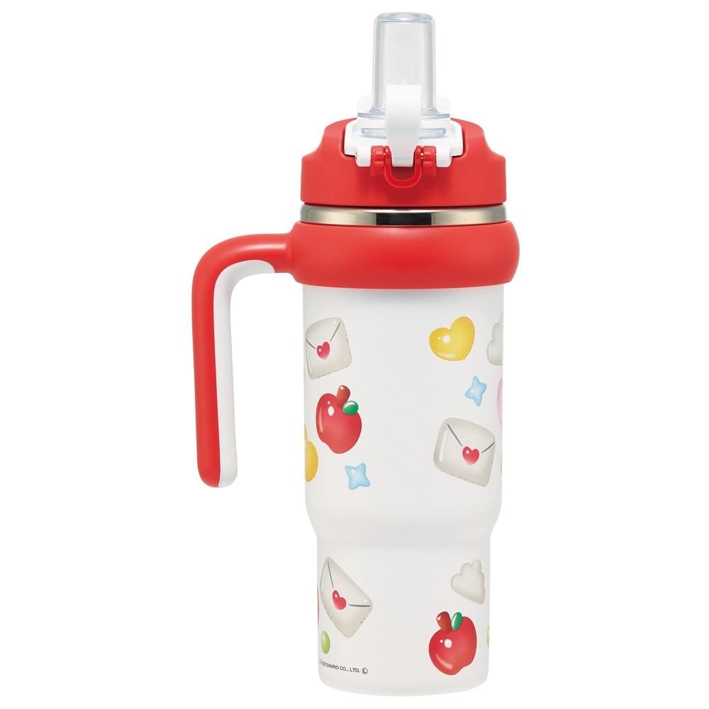 スケーター ハンドル付 タンブラー 830ml ストロー ステンレス ボトル