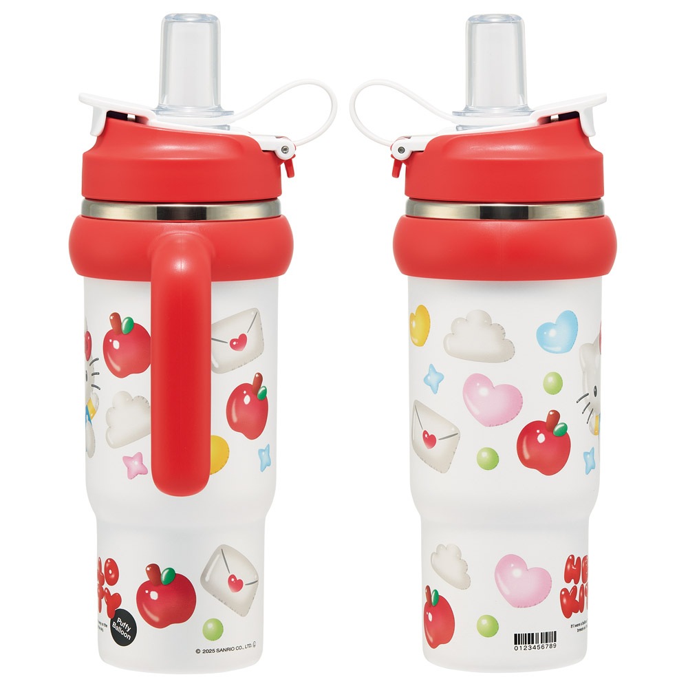Hello Kitty ハローキティー　ステンレスボトル　ハンドル付き スケーター ハンドル付 タンブラー 830ml ストロー ステンレス ボトル