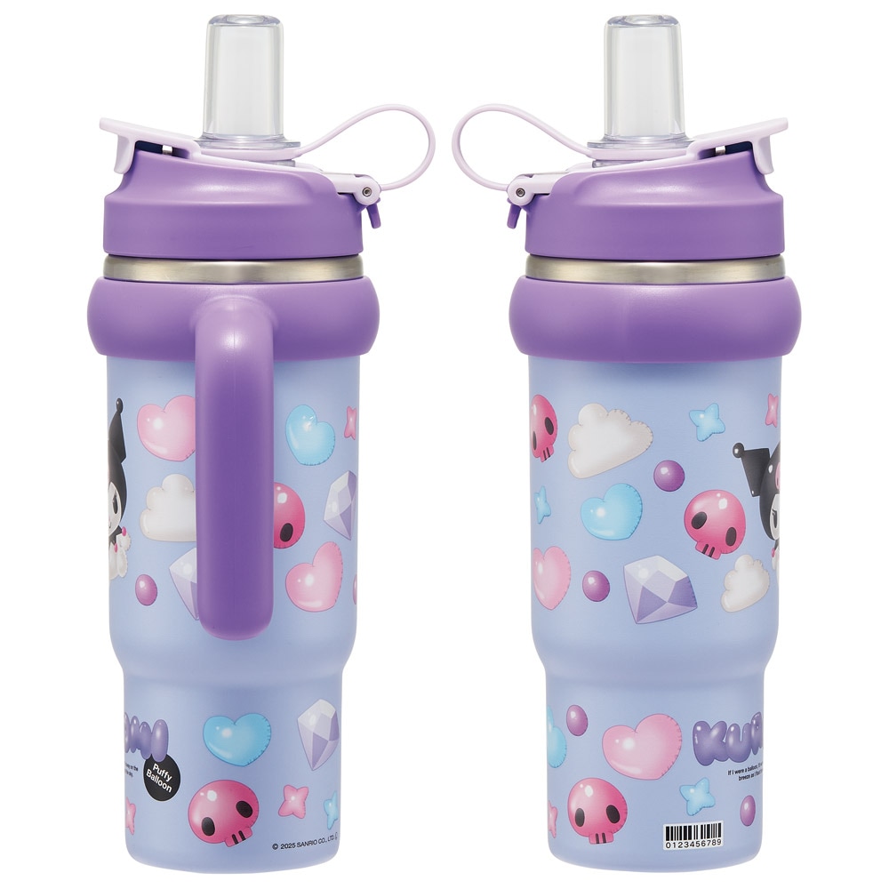 スケーター ハンドル付 タンブラー 830ml ストロー ステンレス ボトル