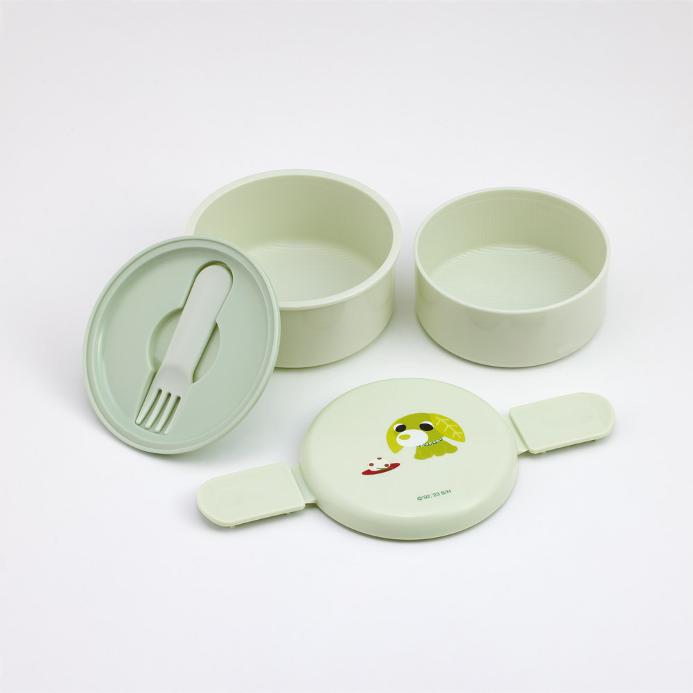 スケーター お弁当箱 二段 500ml 電子レンジ対応 丸型 かわいい