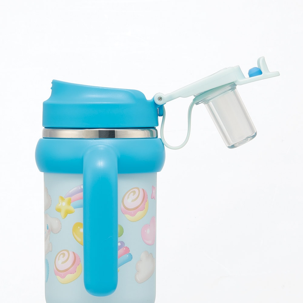 スケーター ハンドル付 タンブラー 830ml ストロー ステンレス ボトル