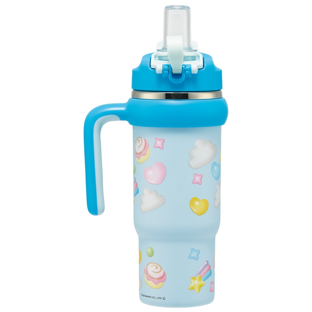 スケーター ハンドル付 タンブラー 830ml ストロー ステンレス ボトル