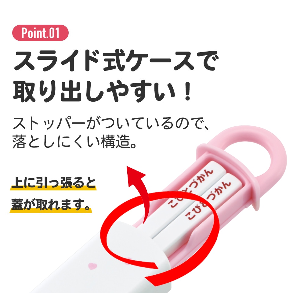 抗菌食洗機対応箸箱セット 箸16.5cm こびとづかん／ABS2AMAG_4973307678592