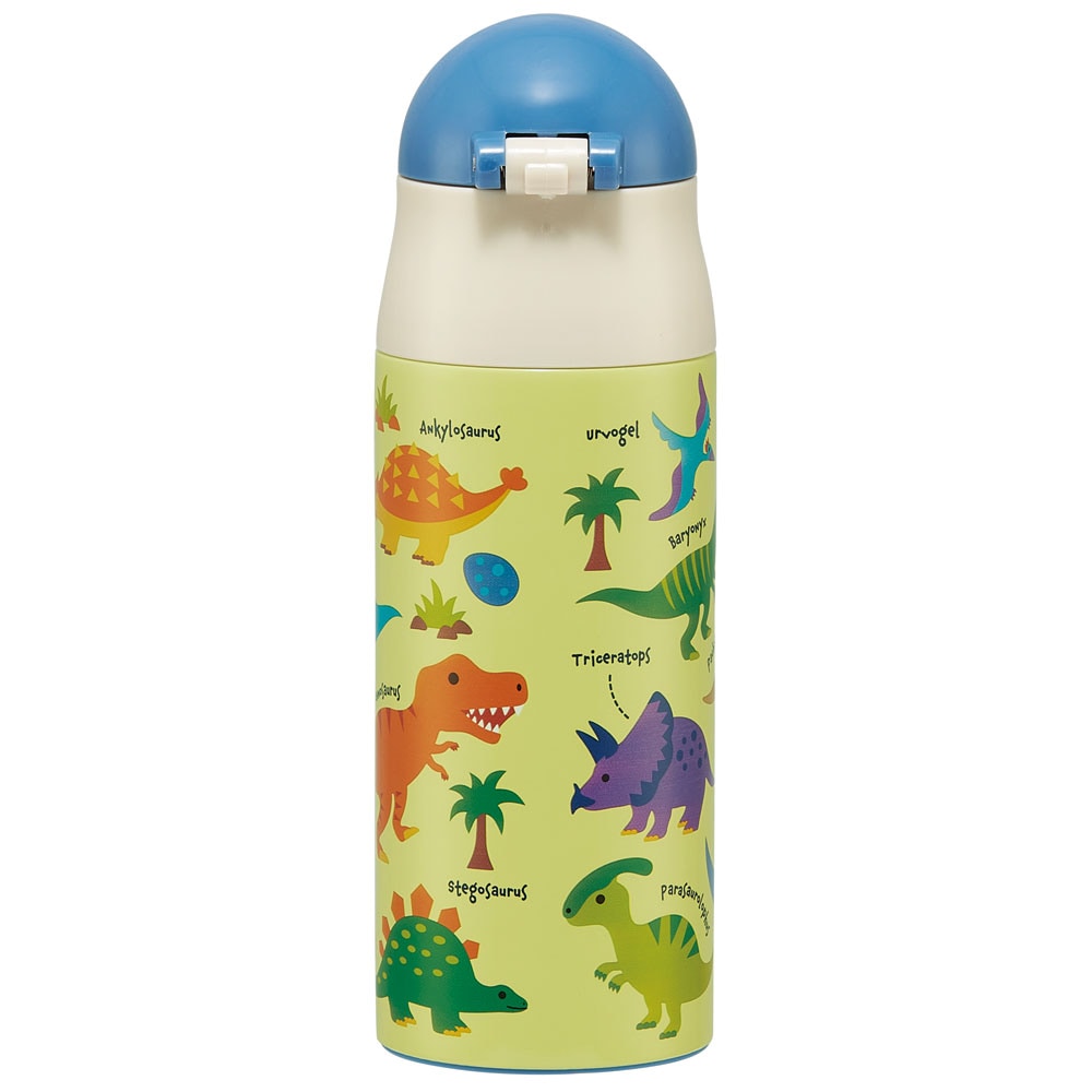 超軽量ワンプッシュステンボトル 360ml ディノサウルス ピクチャ