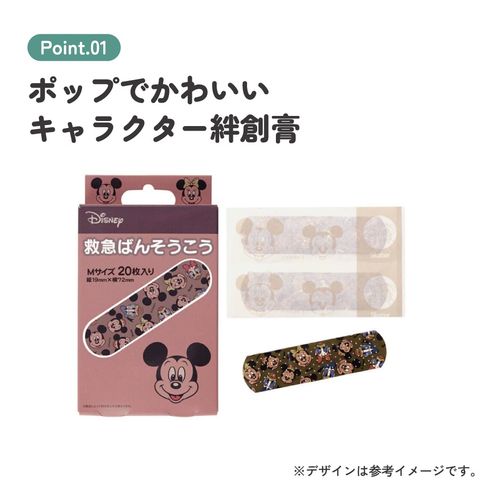 救急ばんそうこう Mサイズ/20枚ミッキー＆フレンズ／QQB1_4973307599385