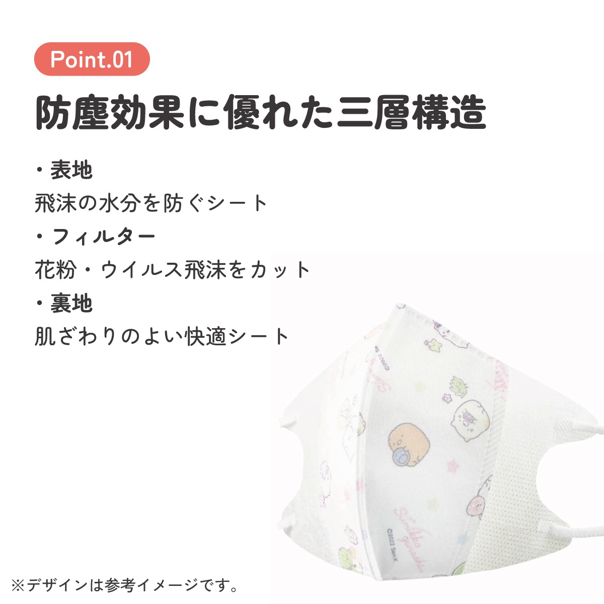 子供立体マスク Mサイズ/25枚入りすみっこ 星空さんぽ