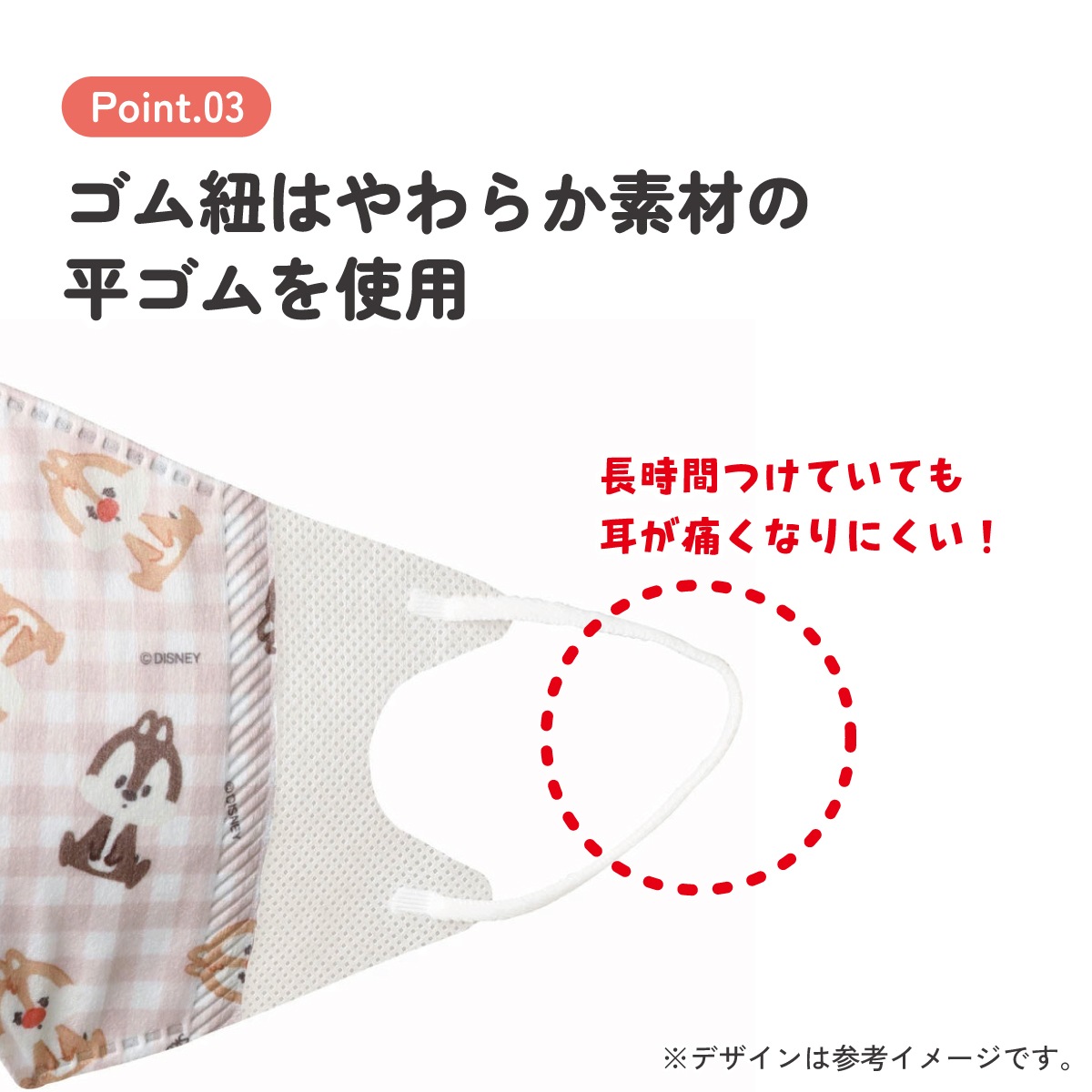 子供立体マスク Mサイズ/25枚入りチップ＆デール