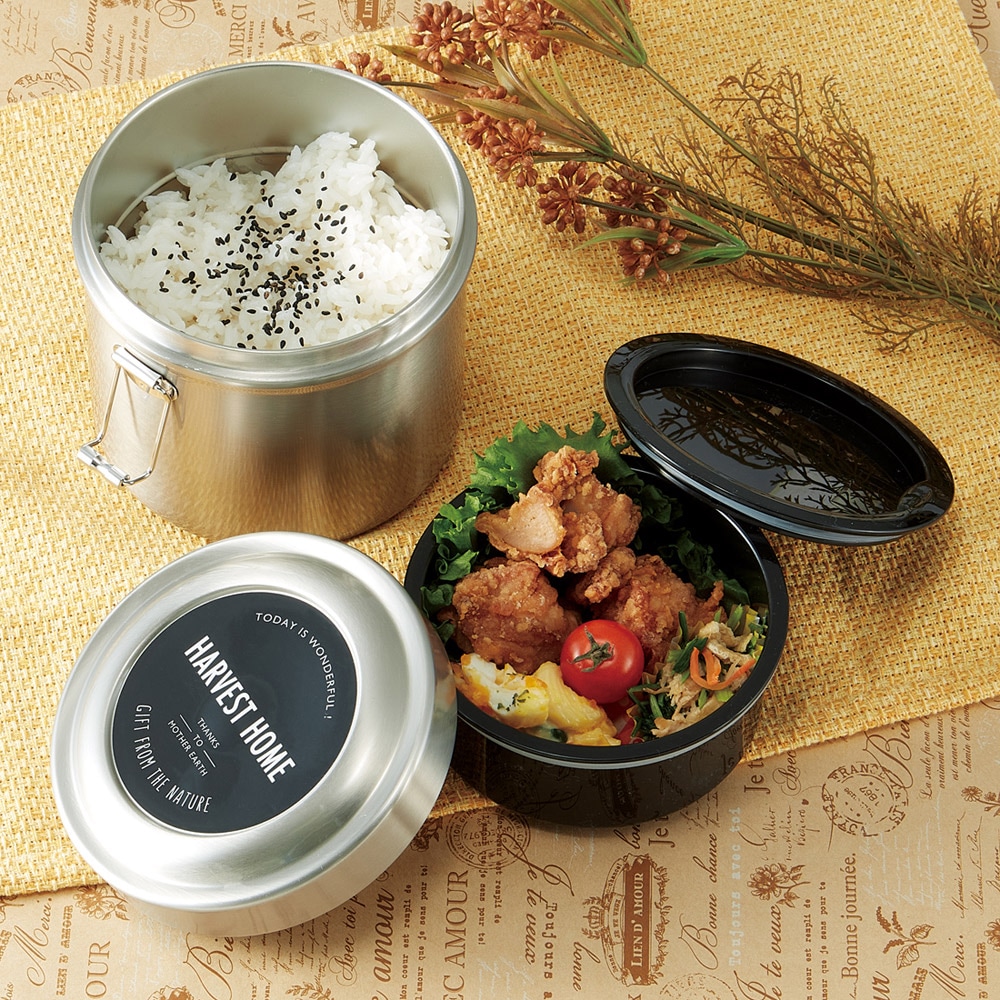 抗菌真空ステンレスランチボックス 600ml/2段ベーシック