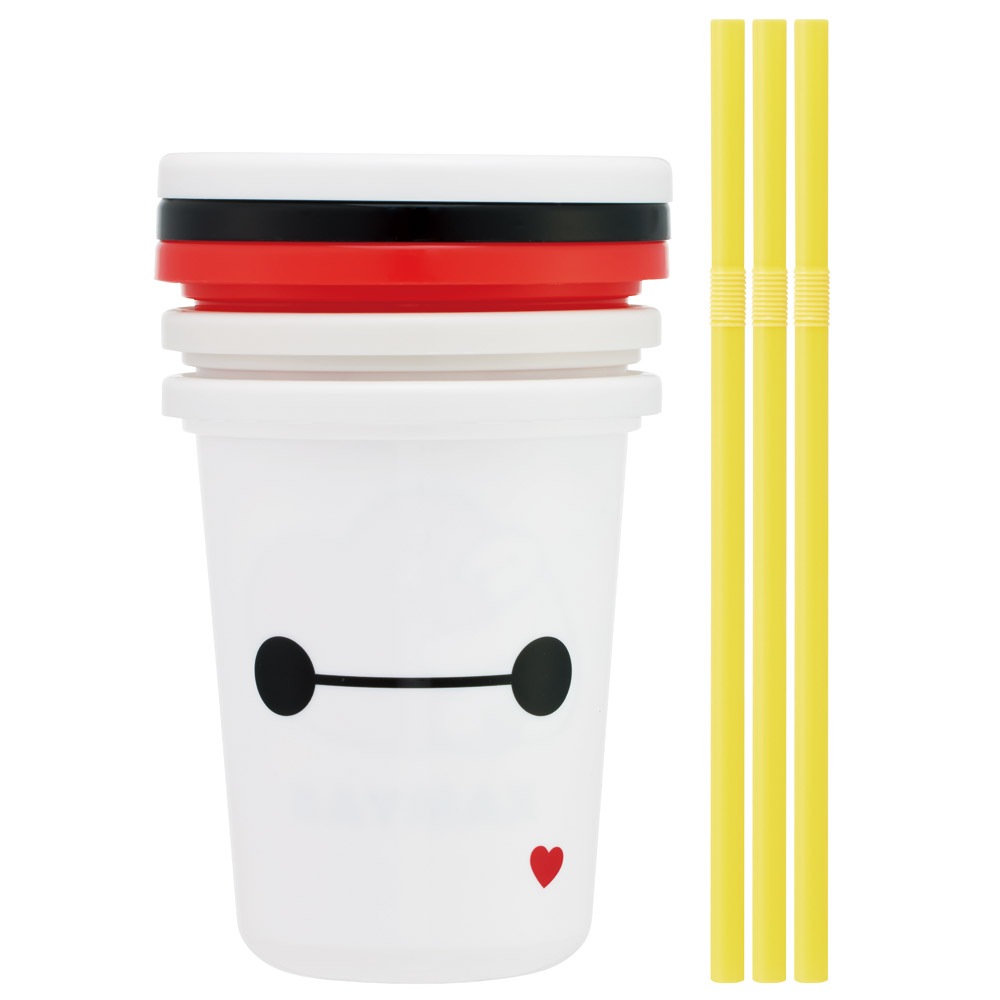 スケーター ストロー付きタンブラー 3個セット プラスチック 蓋付き