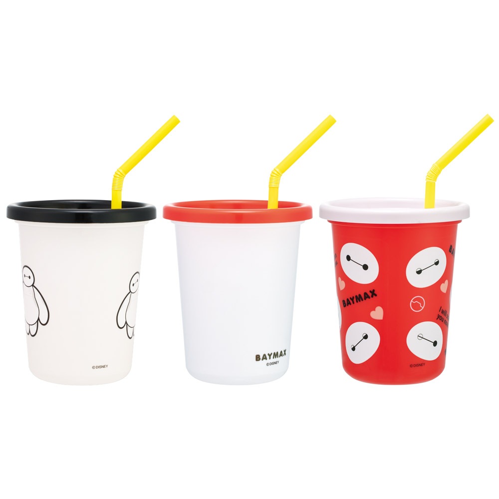 スケーター ストロー付きタンブラー 3個セット プラスチック 蓋付き