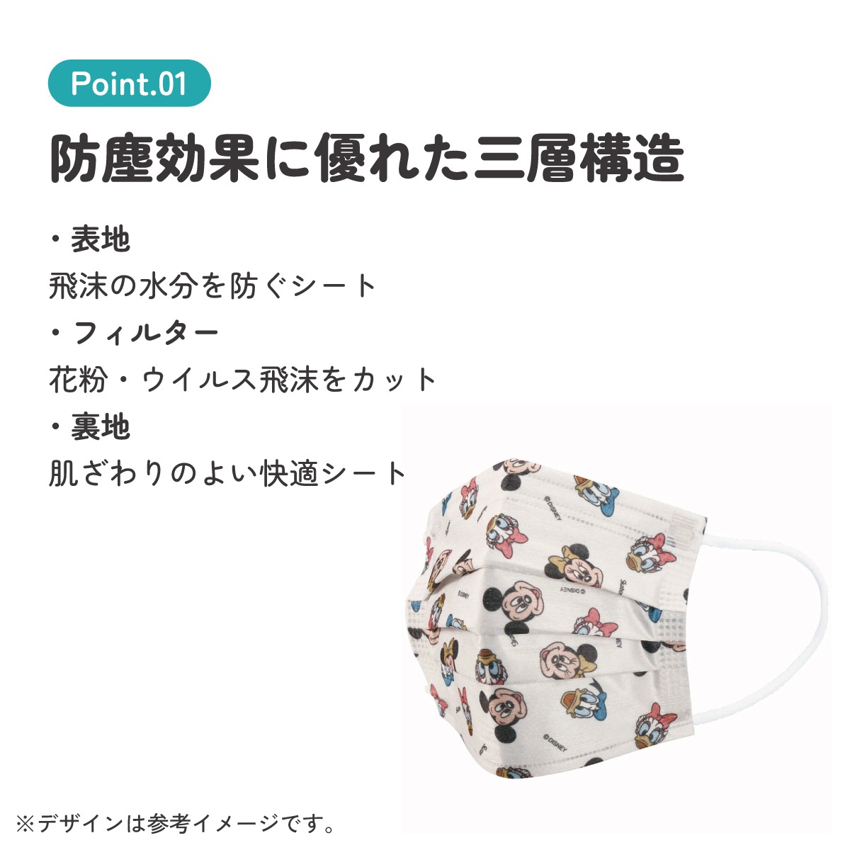 子供プリーツマスク 25枚入り ミッキー＆フレンズ／MSKP25_4973307626067