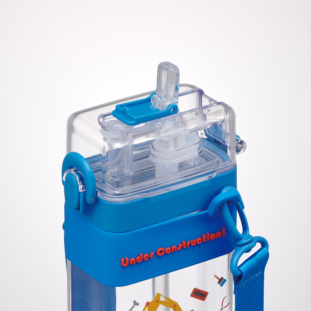 スクエア 2WAY ボトル 水筒 ストロー 直飲み 600ml 子供 キッズ