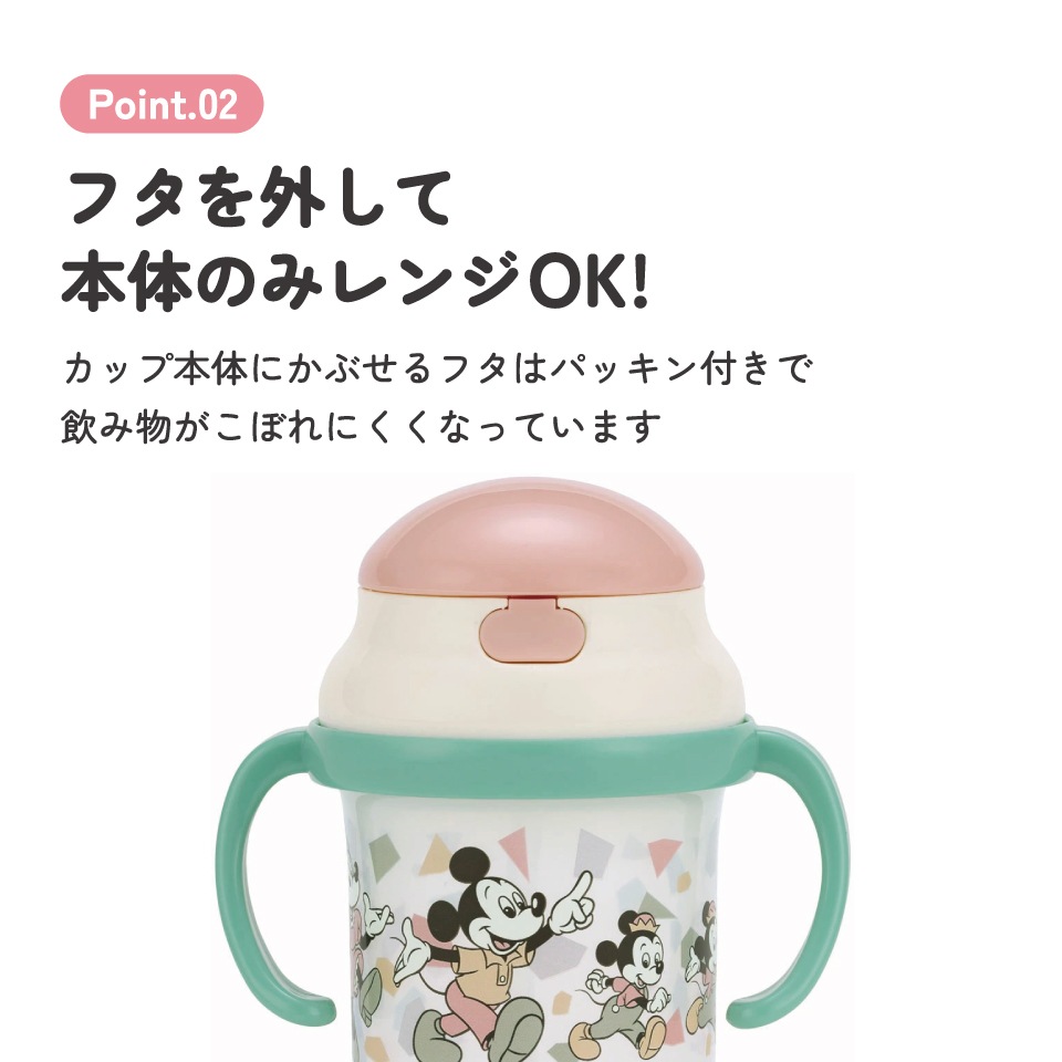 ストロー ホッパー 両手 マグ ミッキー ベビー 用品 グッズ 飲み 練習