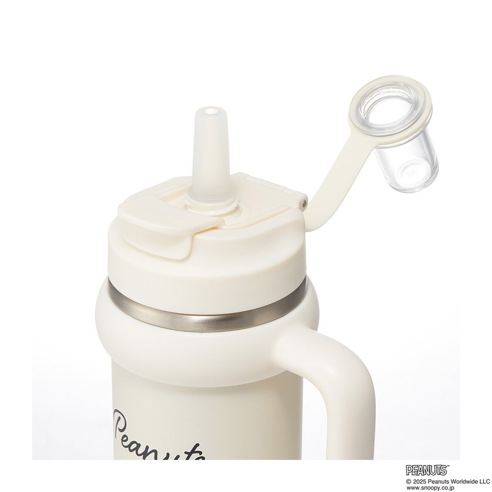 スケーター ハンドル付 タンブラー 830ml ストロー ステンレス ボトル