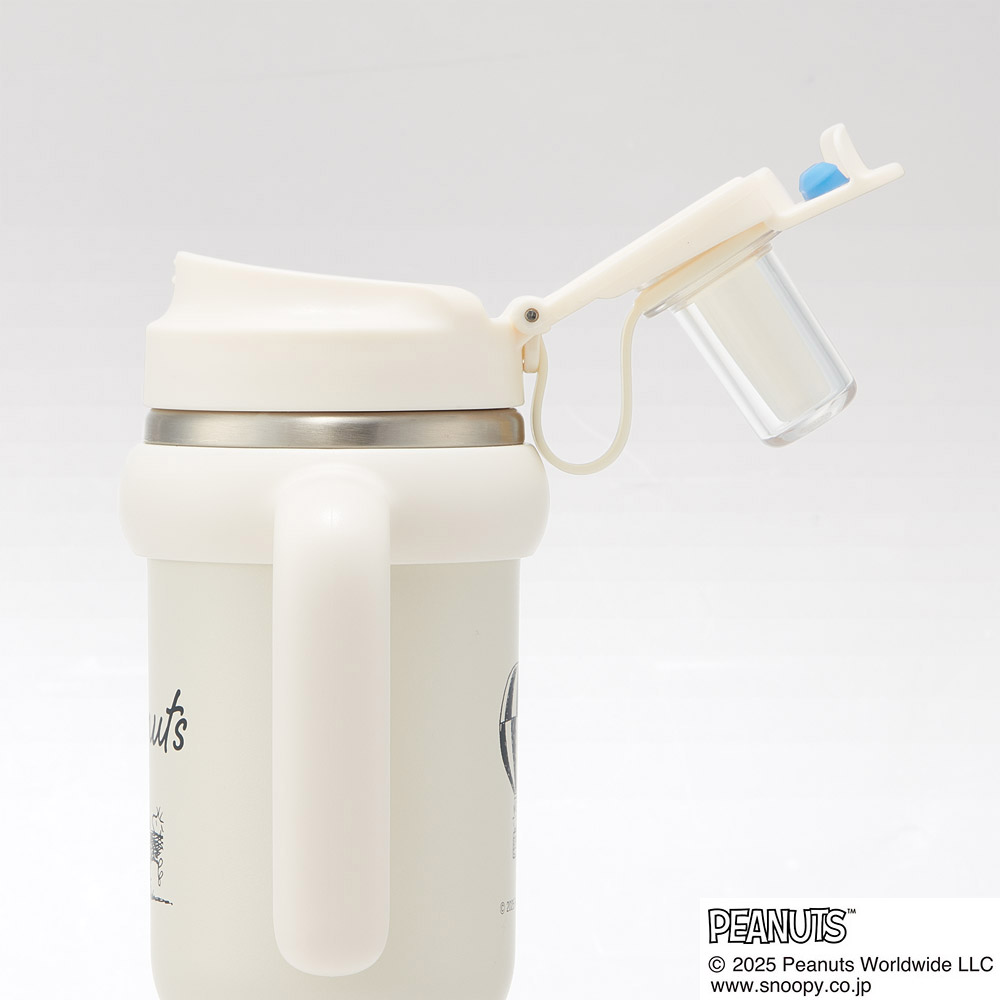 スケーター ハンドル付 タンブラー 830ml ストロー ステンレス ボトル