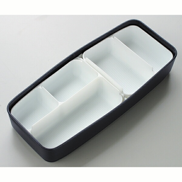 松花堂タイトランチボックス 2段/900mlモダン＋ BK