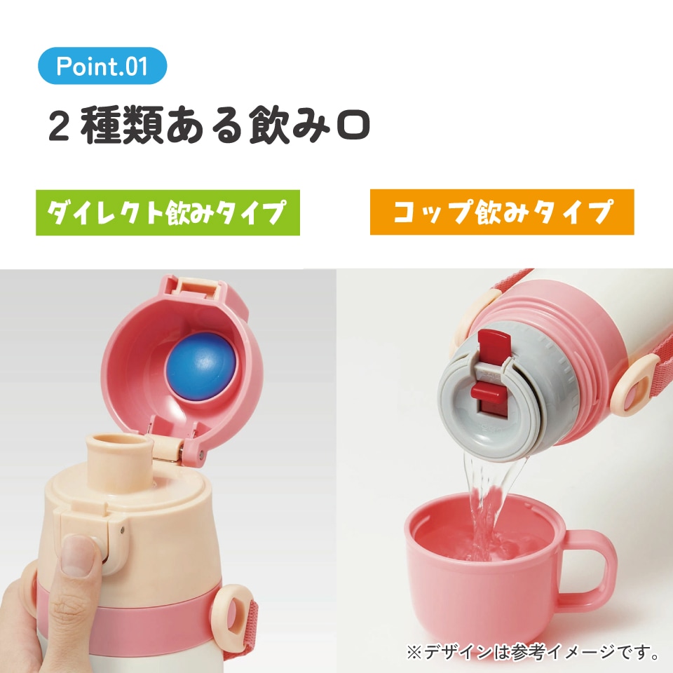 超軽量2WAYステンレスボトル 470ml/430mlトトロメイといっしょ
