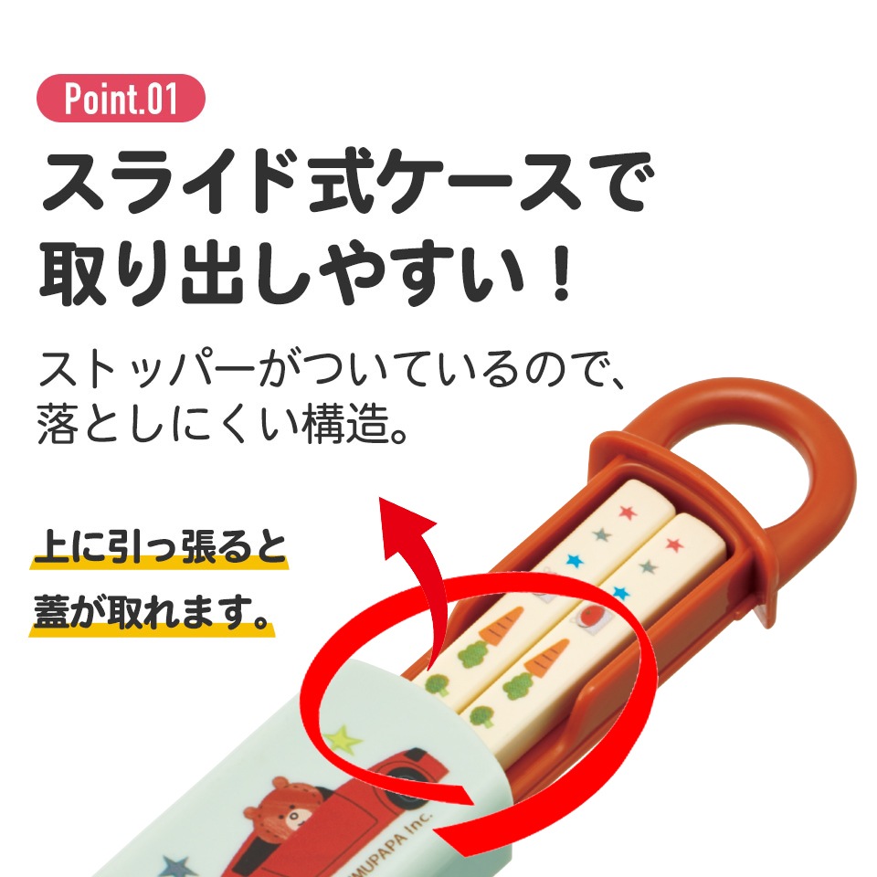 メール便対象品】抗菌食洗機対応箸箱セット 箸16.5cm トミカとトム