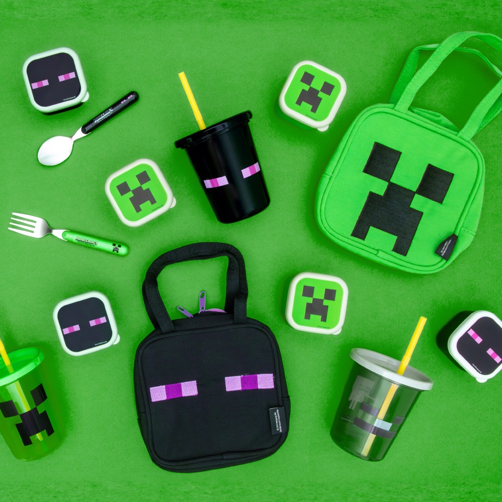 スエット素材ダイカットバッグ マインクラフト クリーパー