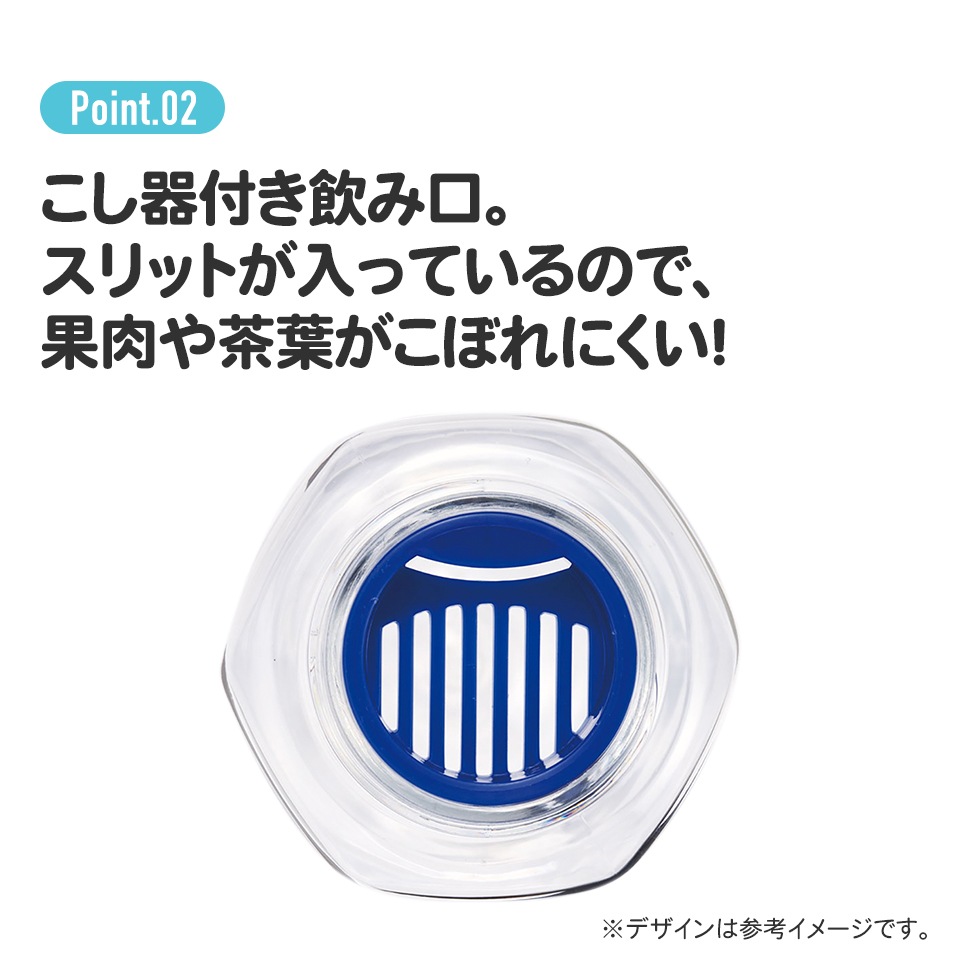 六角形 水筒 プラスチック 350ml ブロー ボトル 大人 キッズ 子供 直