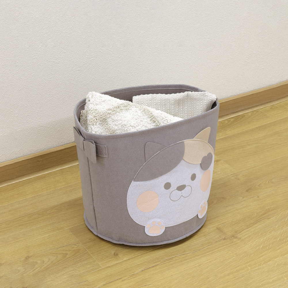 フェルト素材 収納 ボックス BOX ケース バケツ型 ダイカット 24L お