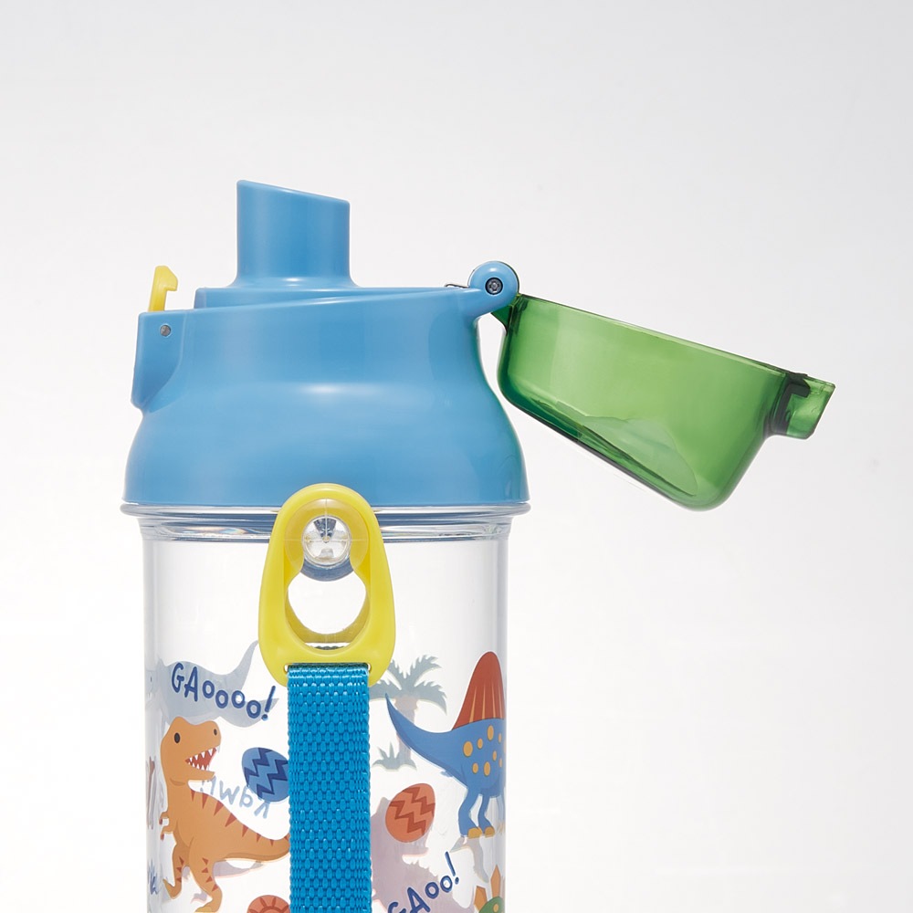 スケーター 水筒 キッズ ワンタッチ プラスチック 直飲み 透明 クリア