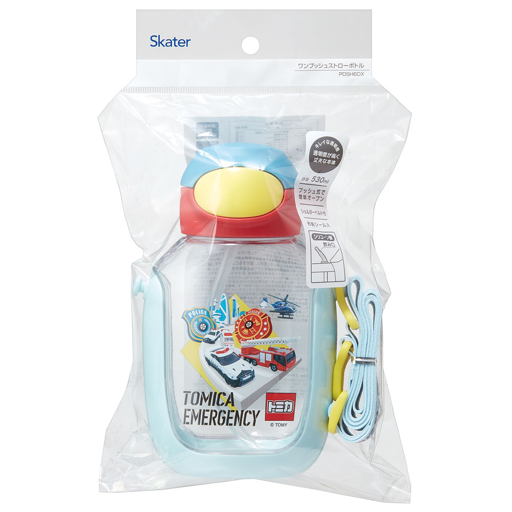 ワンプッシュストローボトル 530ml トミカ／PDSH6DX_4973307644085
