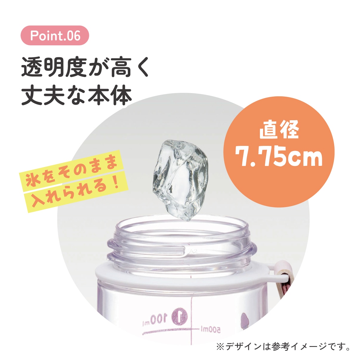 ワンプッシュ ストロー ボトル 水筒 630ml 透明 クリア 子供 キッズ