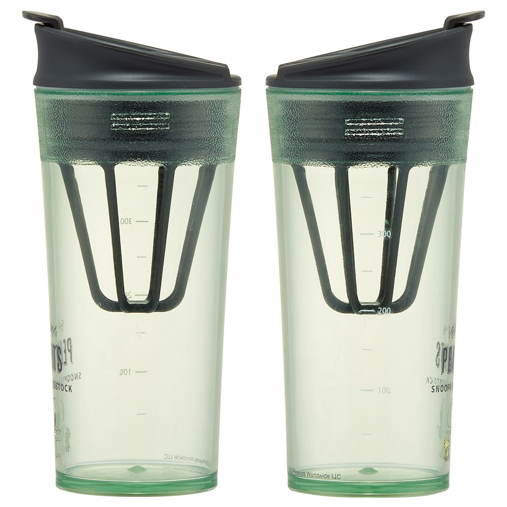 シェイカー付き タンブラー 420ml メモリ付き フタ付き コップ