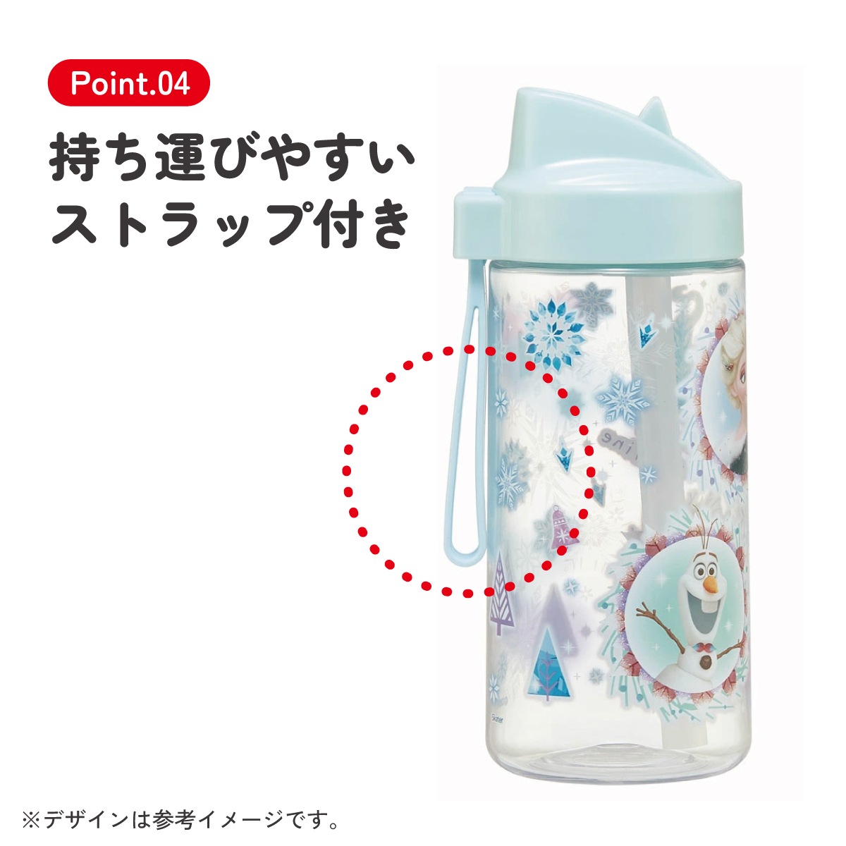 ストロー ボトル 水筒 500ml スパウト型 プラスチック クリア キッズ