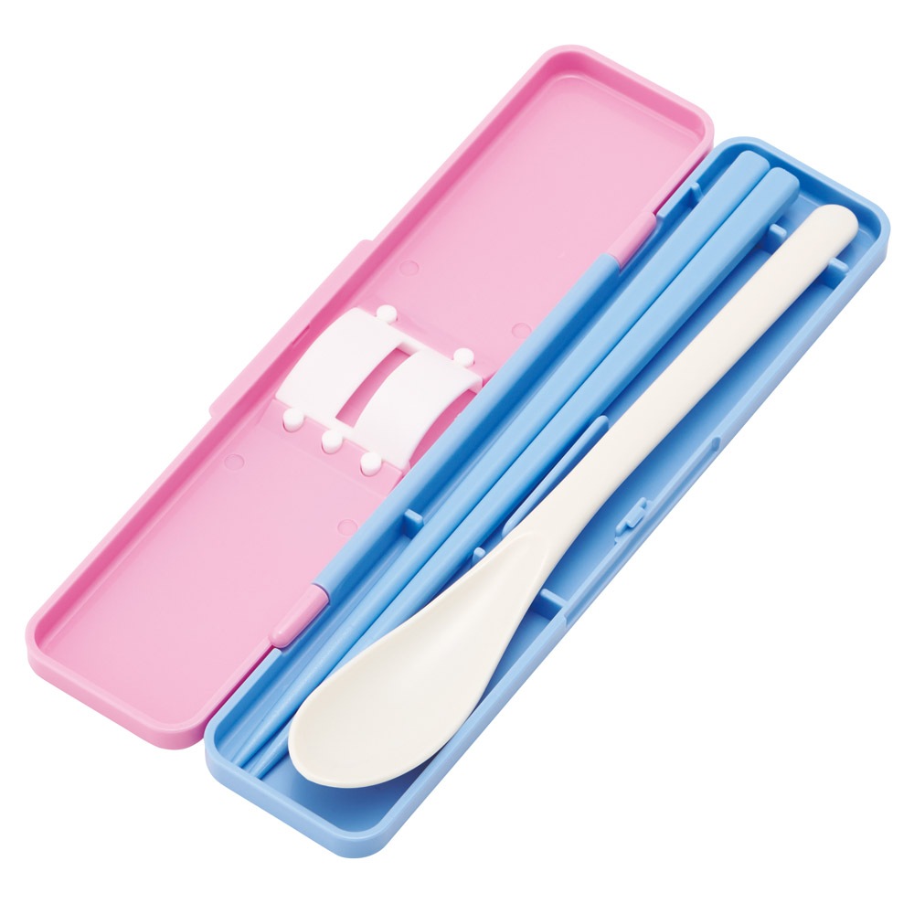 青ピンク　お箸セット メール便対象品】 スケーター 箸 スプーンセット お弁当 カトラリー
